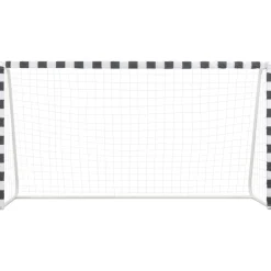 Sport & Spel*vidaXL Voetbaldoel 300x160x90 cm metaal zwart en wit