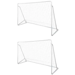 Sport & Spel*vidaXL Voetbalgoals 2 st 240x90x150 cm staal