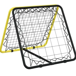 Voetbalrebounder dubbelzijdig verstelbaar staal geel en zwart>vidaXL Clearance