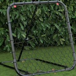 Sport & Spel*vidaXL Voetbalrebounder verstelbaar 84x73x60-80 cm staal zwart