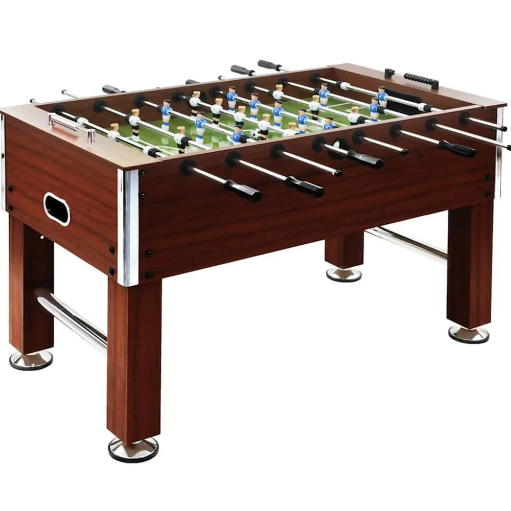 Binnenspelletjes*vidaXL Voetbaltafel 60 kg 140x74,5x87,5 cm staal Bruin
