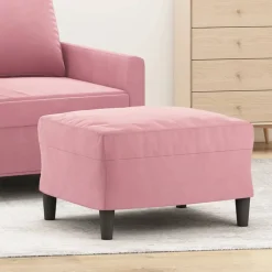 Poefs*vidaXL Voetenbank 60x50x41 cm fluweel Roze