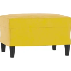 Poefs*vidaXL Voetenbank 60x50x41 cm fluweel Geel