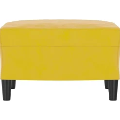 Poefs*vidaXL Voetenbank 60x50x41 cm fluweel Geel