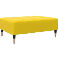 Poefs*vidaXL Voetenbank 77x55x31 cm fluweel Geel