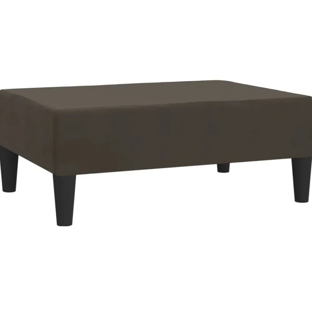 Poefs*vidaXL Voetenbank 78x56x32 cm fluweel Donkergrijs
