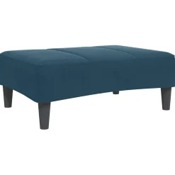 Poefs*vidaXL Voetenbank 77x55x31 cm fluweel Blauw
