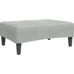Poefs*vidaXL Voetenbank 77x55x31 cm fluweel Lichtgrijs