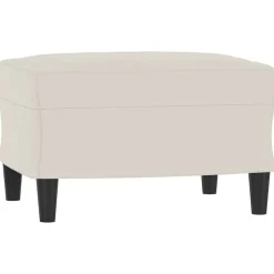 Voetenbank 60x50x41 cm fluweel crèmekleurig>vidaXL Sale