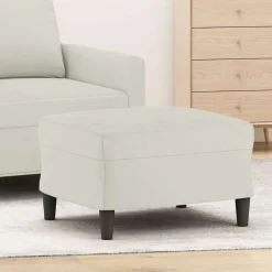 Voetenbank 60x50x41 cm fluweel crèmekleurig>vidaXL Sale