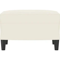 Voetenbank 60x50x41 cm fluweel crèmekleurig><noscript><img width=