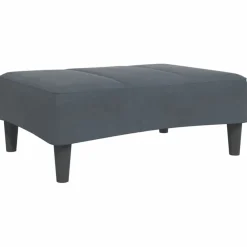 Poefs*vidaXL Voetenbank 77x55x31 cm fluweel Donkergrijs