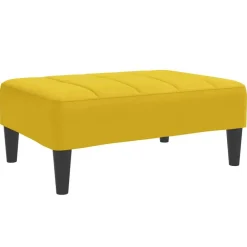 Poefs*vidaXL Voetenbank 77x55x31 cm fluweel Geel
