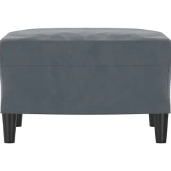 Poefs*vidaXL Voetenbank 60x50x41 cm kunstleer Donkergrijs