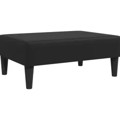 Poefs*vidaXL Voetenbank 77x55x31 cm kunstleer Zwart