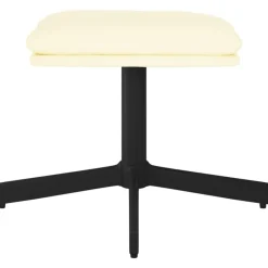 Poefs*vidaXL Voetenbank 60x60x36 cm kunstleer crèmekleurig Crème