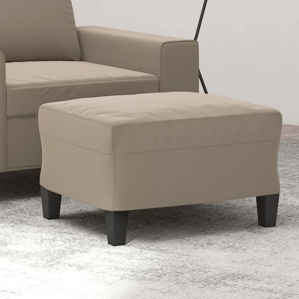 Poefs*vidaXL Voetenbank 60x50x41 cm microvezelstof Taupe