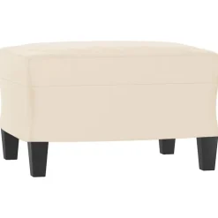 Poefs*vidaXL Voetenbank 60x50x41 cm microvezelstof Beige