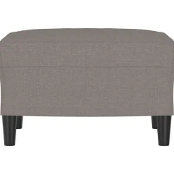 Poefs*vidaXL Voetenbank 60x50x41 cm stof Taupe