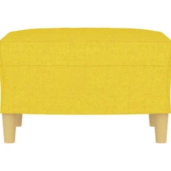 Poefs*vidaXL Voetenbank 60x50x41 cm stof geel Lichtgeel