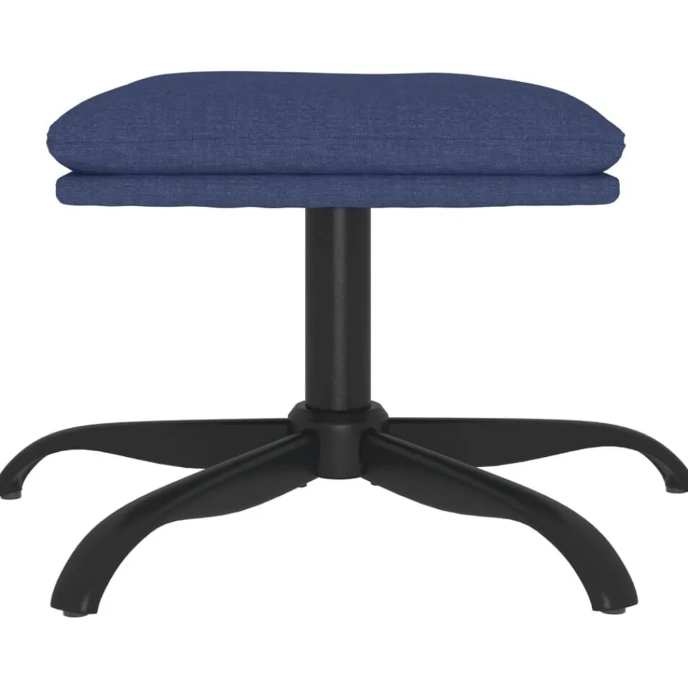 Poefs*vidaXL Voetenbank 60x60x36 cm stof Blauw