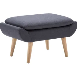 Poefs*vidaXL Voetenbank 73x43x42 cm stoffen bekleding donkergrijs