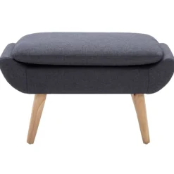 Poefs*vidaXL Voetenbank 73x43x42 cm stoffen bekleding donkergrijs