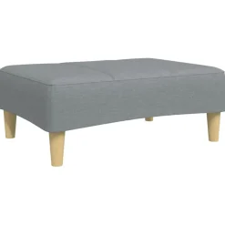 Poefs*vidaXL Voetenbank 77x55x31 cm stof Lichtgrijs