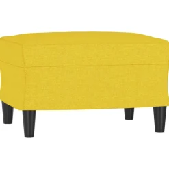 Poefs*vidaXL Voetenbank 60x50x41 cm stof geel Lichtgeel