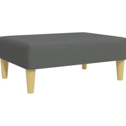 Poefs*vidaXL Voetenbank 77x55x31 cm stof Donkergrijs