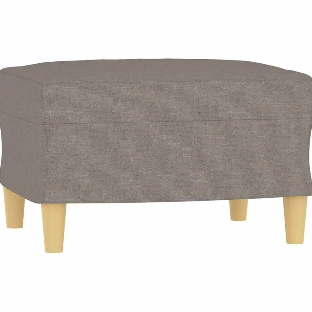 Poefs*vidaXL Voetenbank 60x50x41 cm stof Taupe