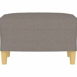 Poefs*vidaXL Voetenbank 60x50x41 cm stof Taupe