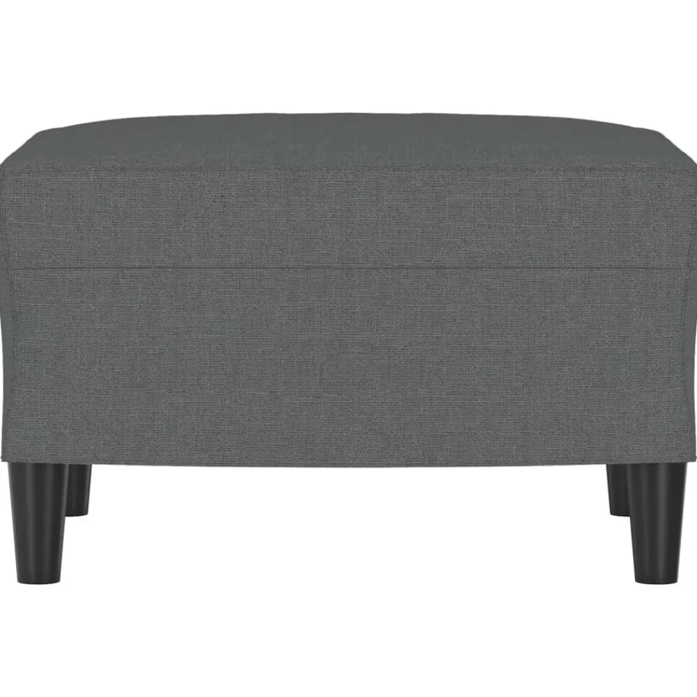 Poefs*vidaXL Voetenbank 60x50x41 cm stof Donkergrijs