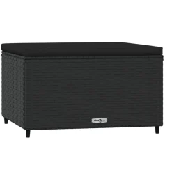 Voetensteun met kussen poly rattan>vidaXL Online