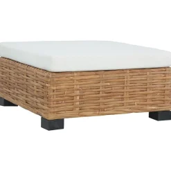Voetensteun met kussen natuurlijk rattan>vidaXL Hot