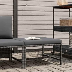 Voetensteun sectioneel met kussen poly rattan>vidaXL Hot
