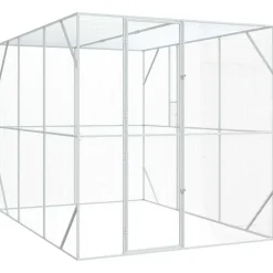 Huisdierbenodigdheden*vidaXL Vogelkooi Antraciet 210 x 304 x 213 cm Gegalvaniseerd staal