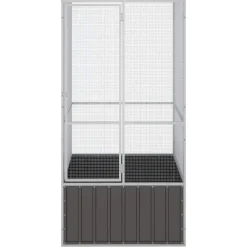 Vogelkooi 111x107x211,5 cm gegalvaniseerd staal kleur><noscript><img width=