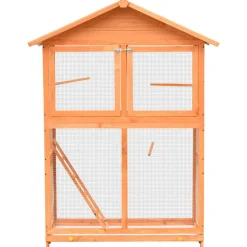 Vogelkooi 125,5x59,5x164 cm massief grenen- en vurenhout>vidaXL Hot