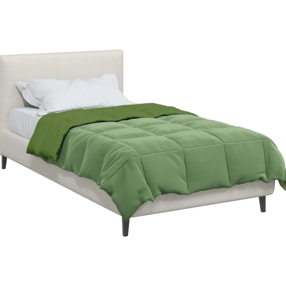 Linnengoed*vidaXL Vol jaar dekbed Gekwilt 135 x 200 cm Microfiber Groen