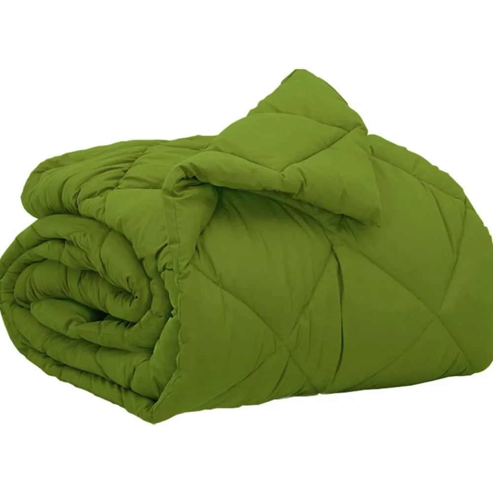 Linnengoed*vidaXL Vol jaar dekbed 135 x 200 cm Microfiber Groen