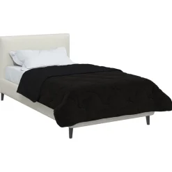 Linnengoed*vidaXL Vol jaar dekbed 135 x 200 cm Microfiber en Teddy fleece Zwart