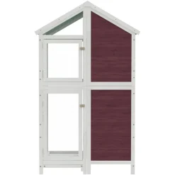 Huisdierbenodigdheden*vidaXL Volière 97x81x152 cm massief grenenhout kleurig Mokka