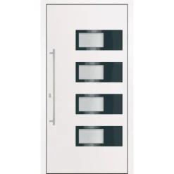 Bouwmaterialen*vidaXL Voordeur 100x200 cm aluminium en PVC Wit