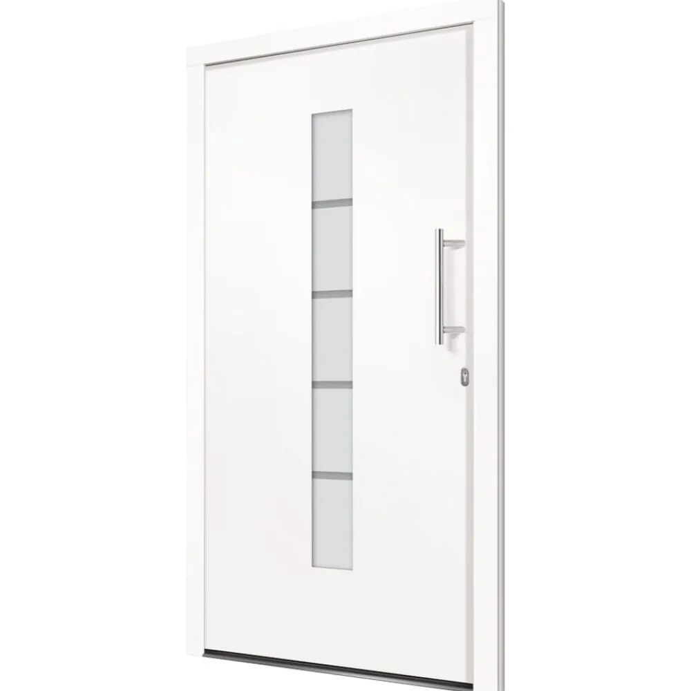 Voordeur 100x200 cm aluminium en PVC>vidaXL Hot