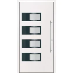 Bouwmaterialen*vidaXL Voordeur 100x200 cm aluminium en PVC Wit