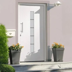 Bouwmaterialen*vidaXL Voordeur 100x200 cm aluminium en PVC Wit