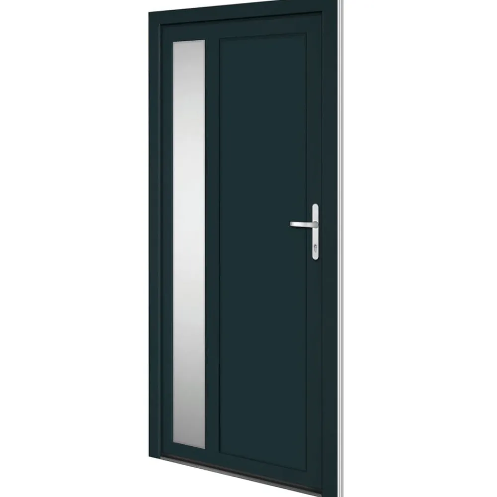 Bouwmaterialen*vidaXL Voordeur 98x200 cm PVC kleurig Antraciet