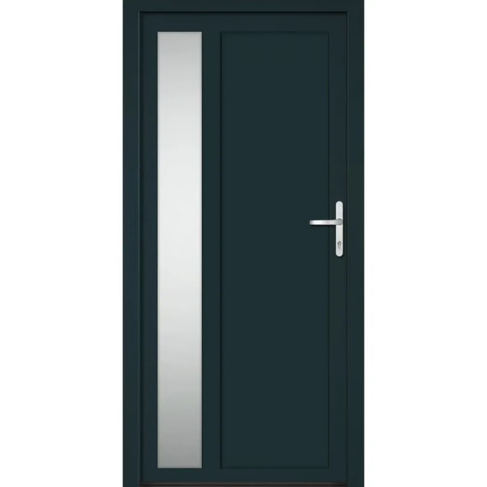 Bouwmaterialen*vidaXL Voordeur 98x200 cm PVC kleurig Antraciet