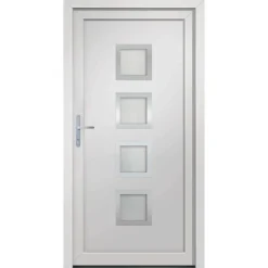 Bouwmaterialen*vidaXL Voordeur 88x200 cm PVC wit Witte buitenkant / witte binnenkant